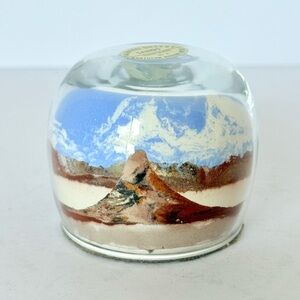 Vintage Painted Desert Sand Art Paperweight – Handmade Northern Arizona – 2.5”